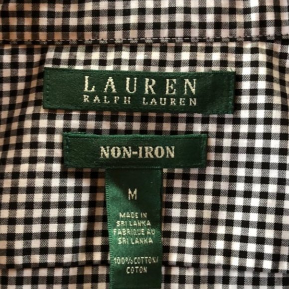 Ralph Lauren Gingham sleeveless shirt. Sz M - Picture 3 of 3